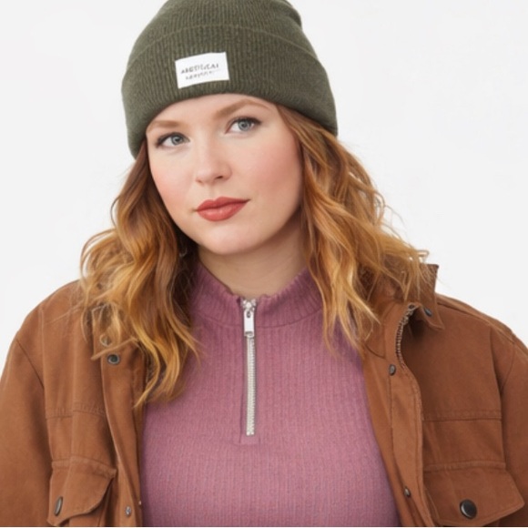 American Eagle Ribbed Quarter-Zip Cropped Top – Dusty Rose - Picture 5 of 5